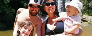 Familia MPE na cachoeira